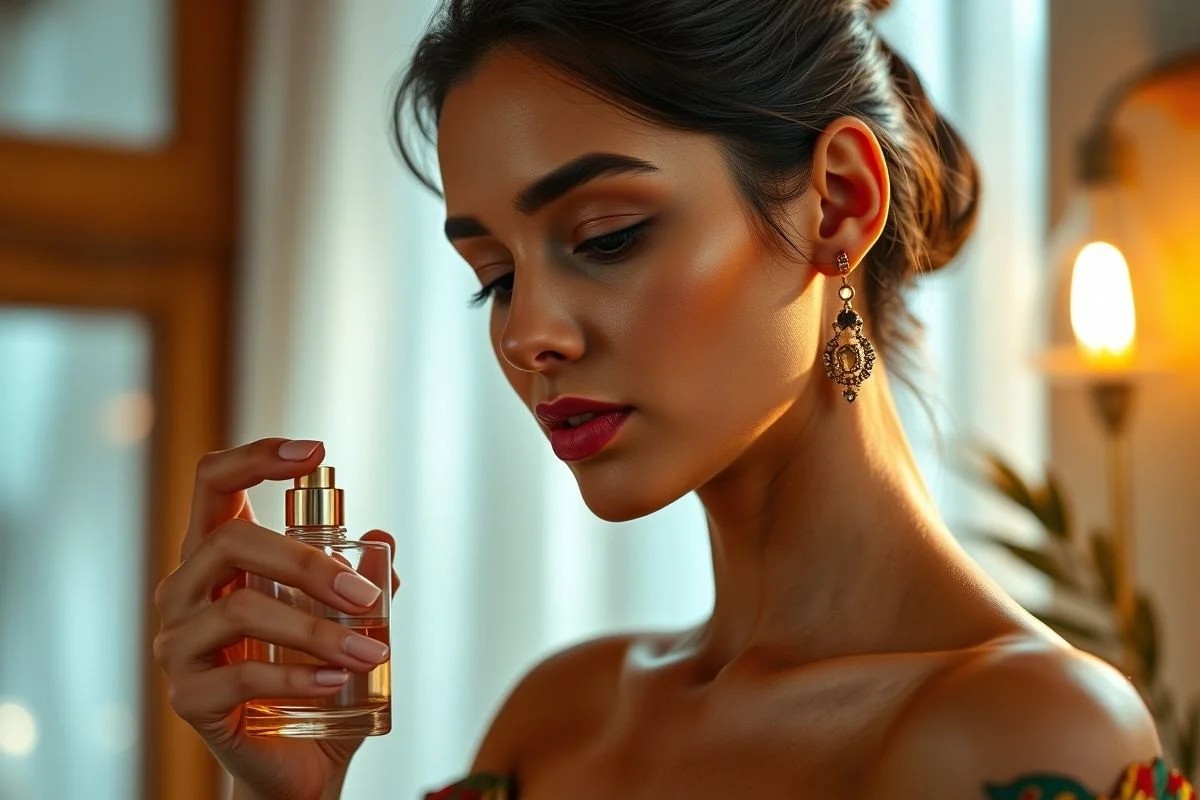 Brasileira aplicando perfume no pulso. Dica para potencializar a fragrância.