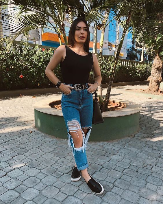 regata e mom jeans - Guita Moda