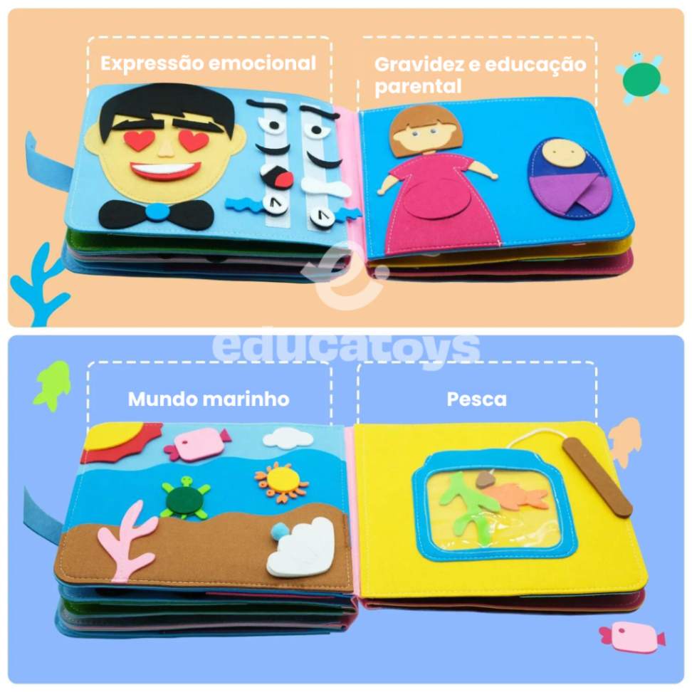 Livro Sensorial em Feltro para bebês ...