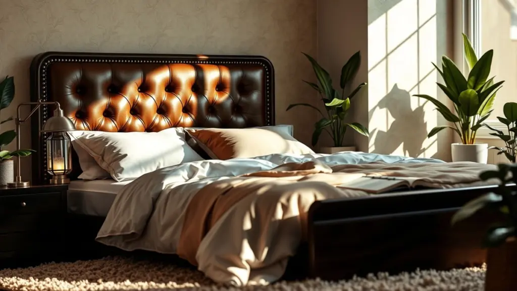 Cama com Cabeceira Estofada Vintage Capitonê: Refúgio Aconchegante com Toque Retrô