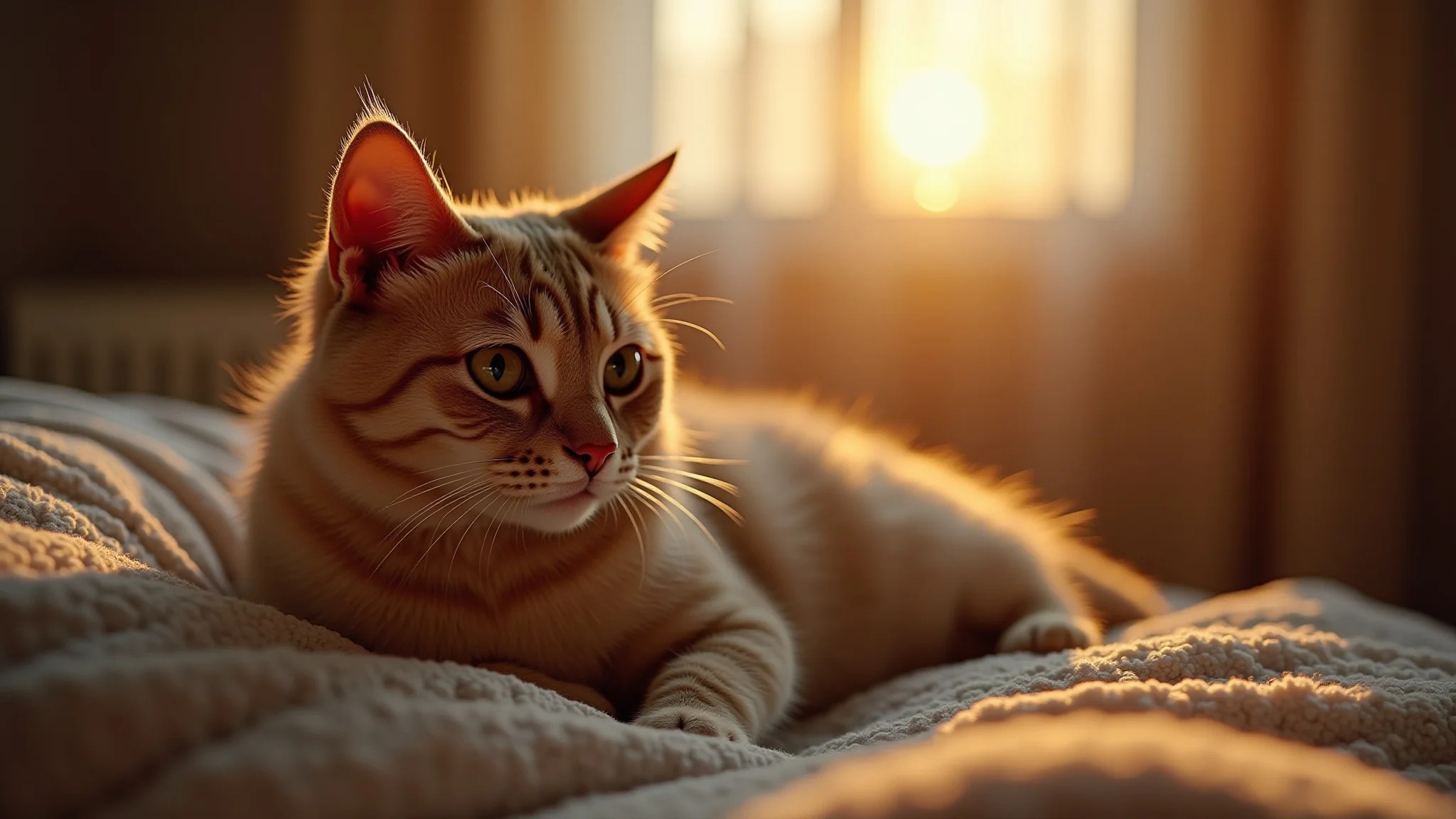 Cama de radiador para gato, cantinho quente e confortável.