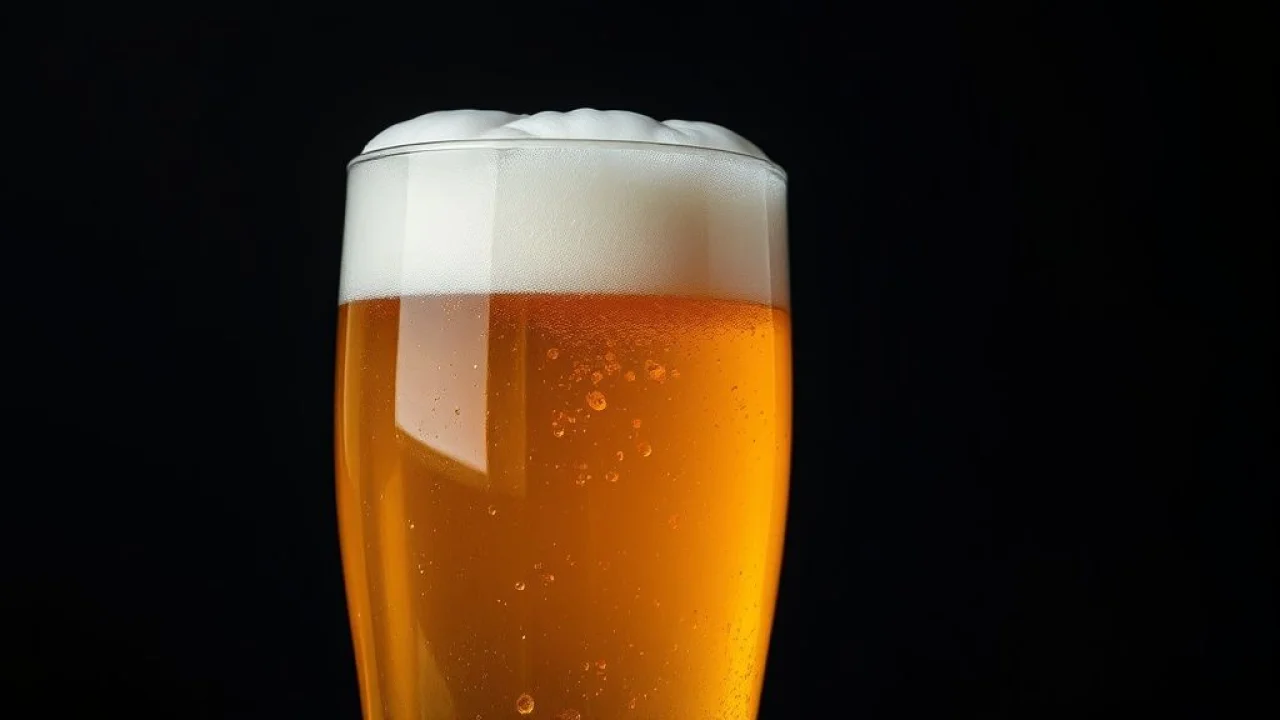 Close de copo de IPA, evidenciando aroma e espuma.