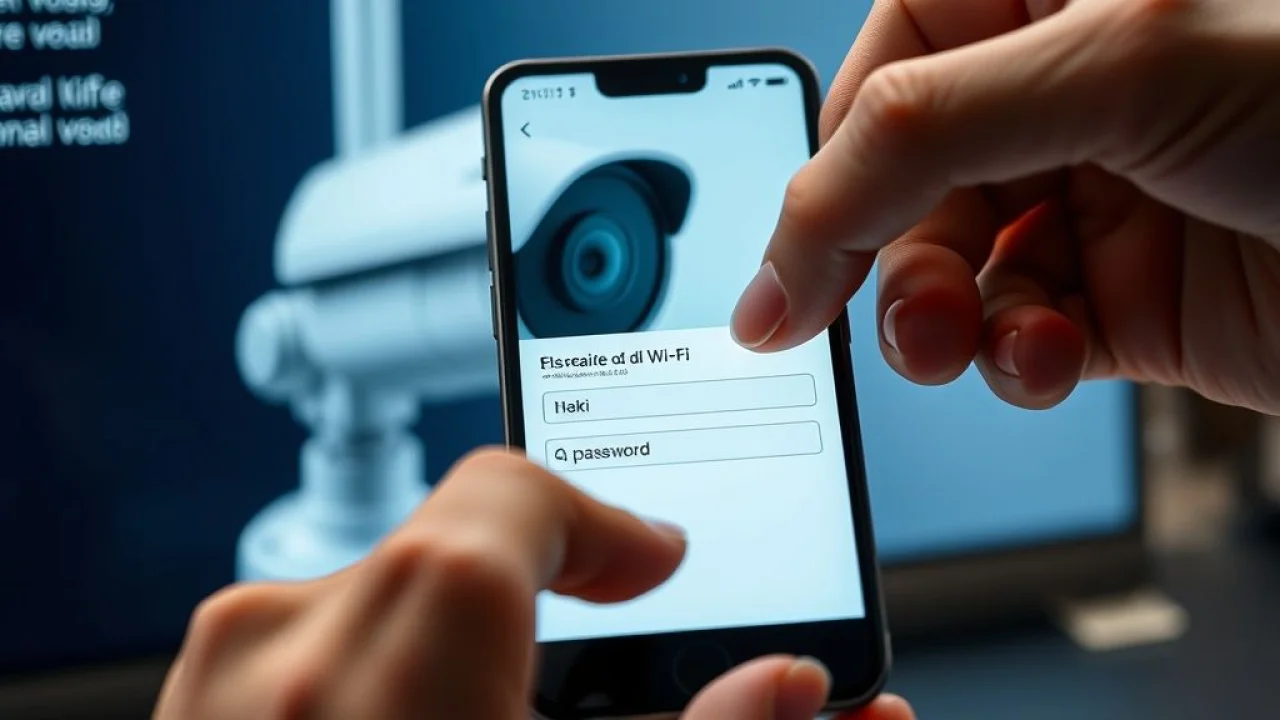 Troca de senha padrão em câmera Wi-Fi, segurança digital