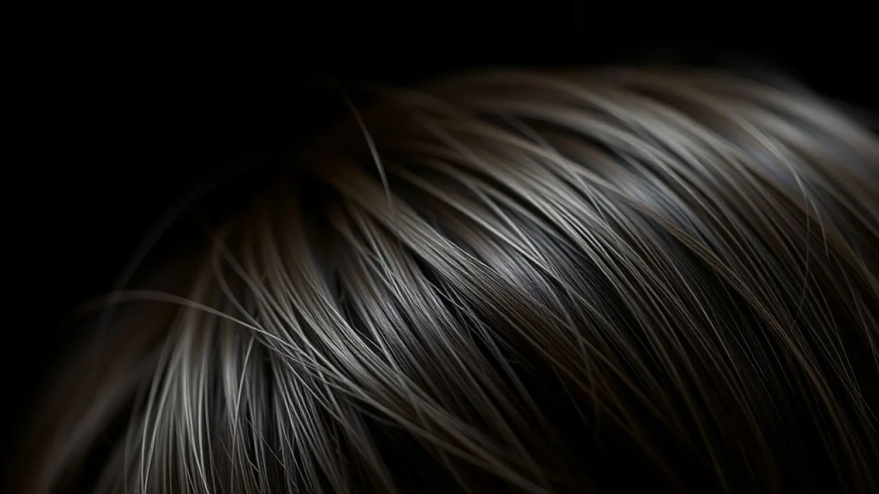Cabelo danificado com pontas duplas, macrofotografia profissional.