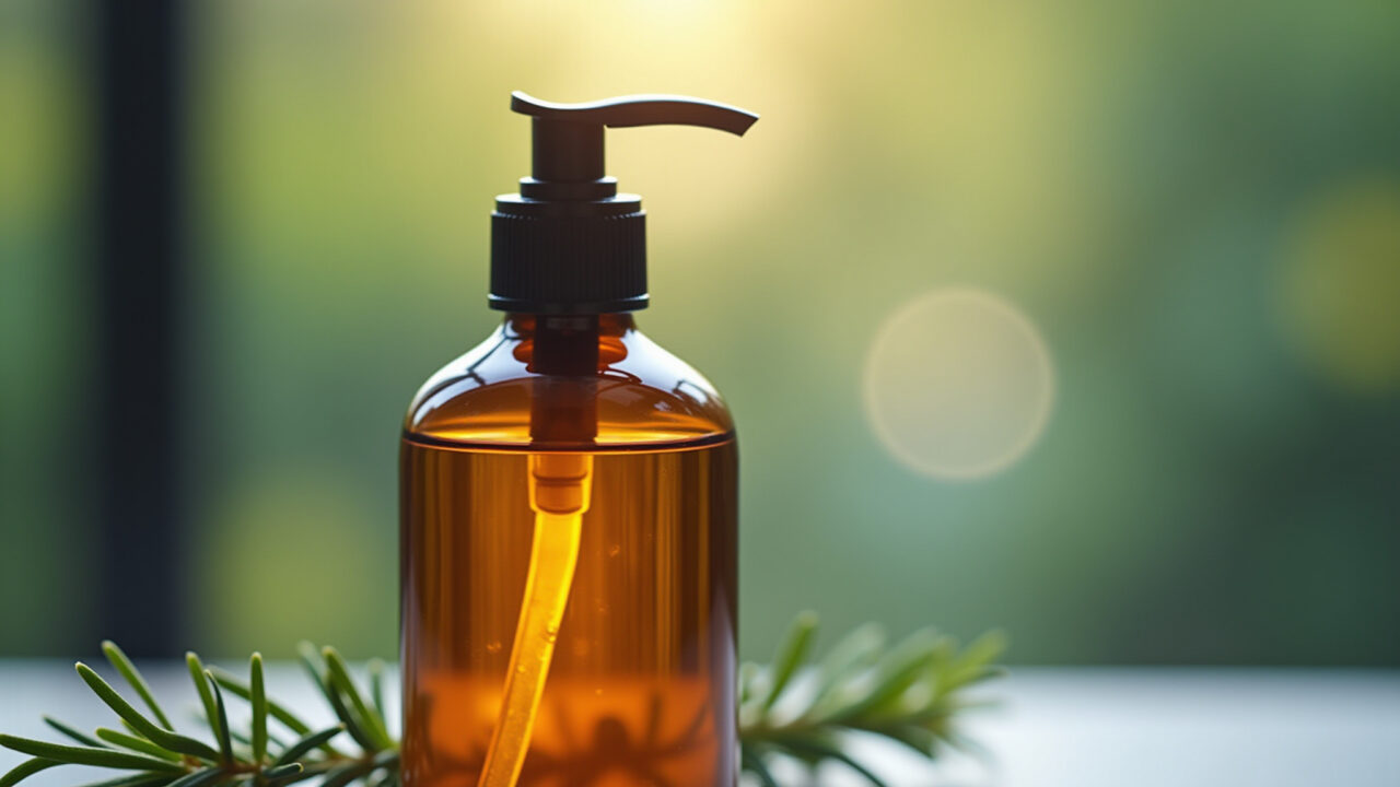 Shampoo com óleo de alecrim para potencializar o tratamento capilar.