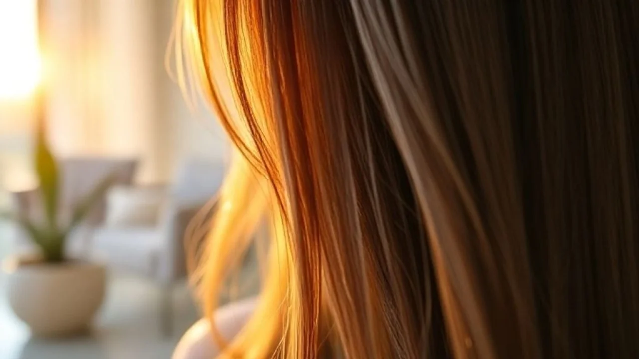 Cabelo brilhoso e saudável após umectação caseira, tratamento natural.