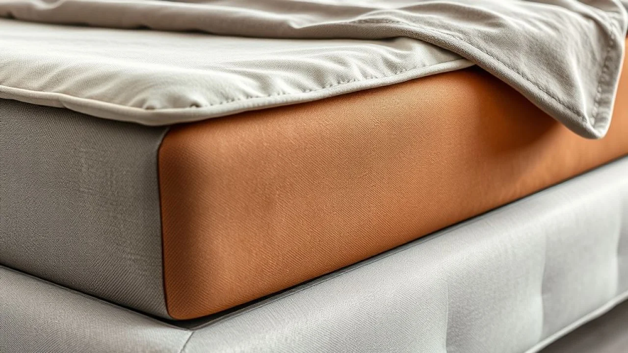 Detalhe de tecidos para cama box: linho, couro sintético e suede.