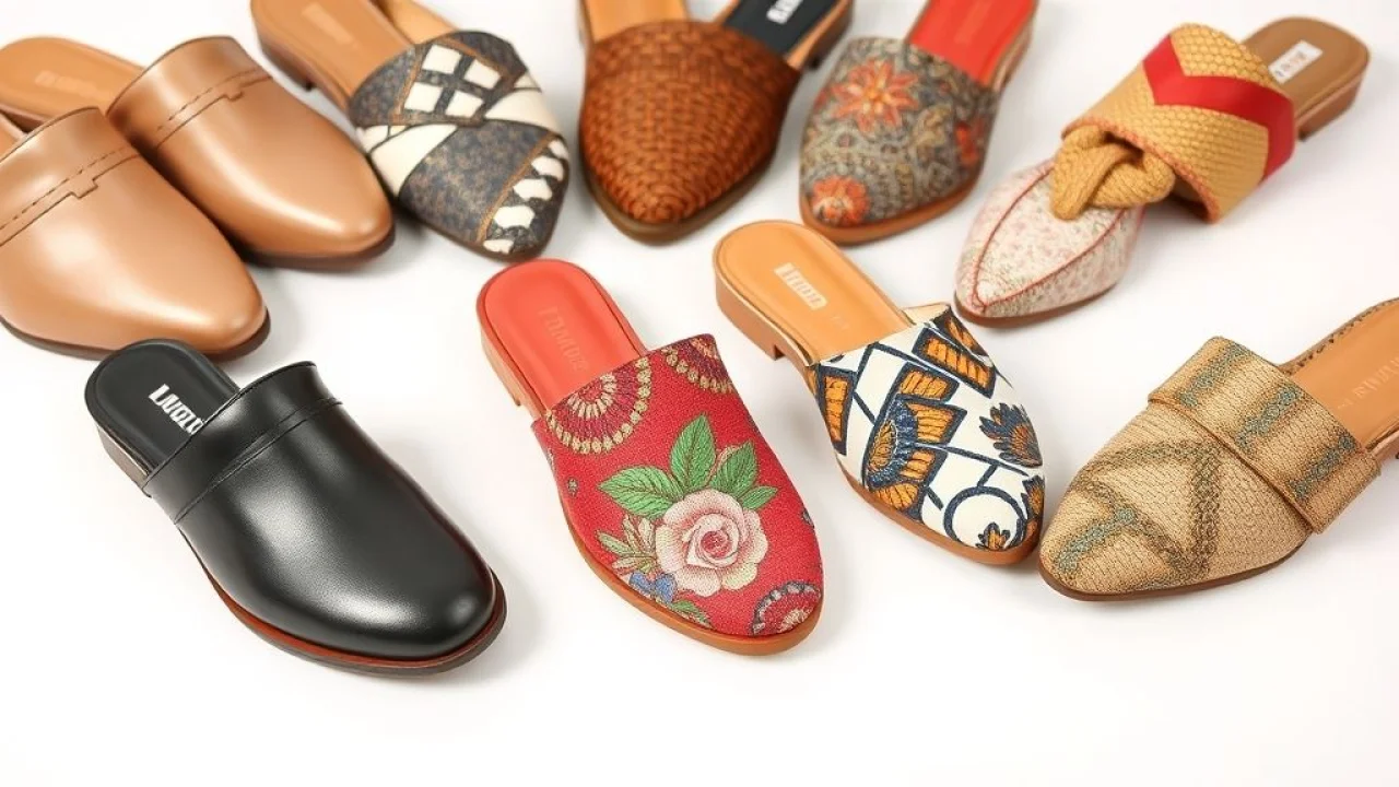 Variedade de mules femininas: couro, tecido, estampadas, marcas brasileiras