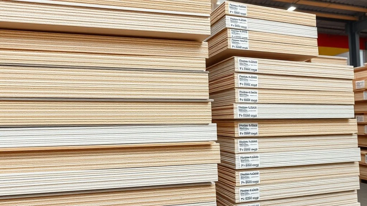 Tipos de placas de drywall: standard, resistente à umidade, resistente ao fogo.
