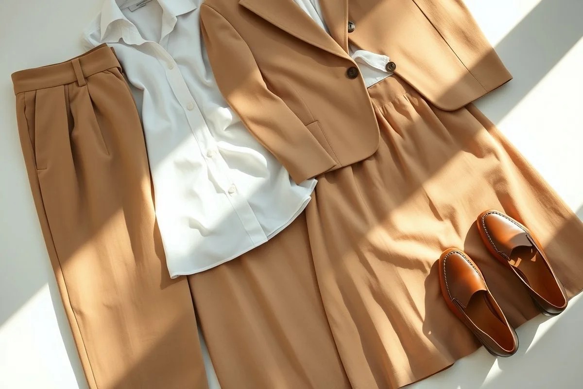 Guarda-roupa cápsula para trabalho feminino com peças neutras