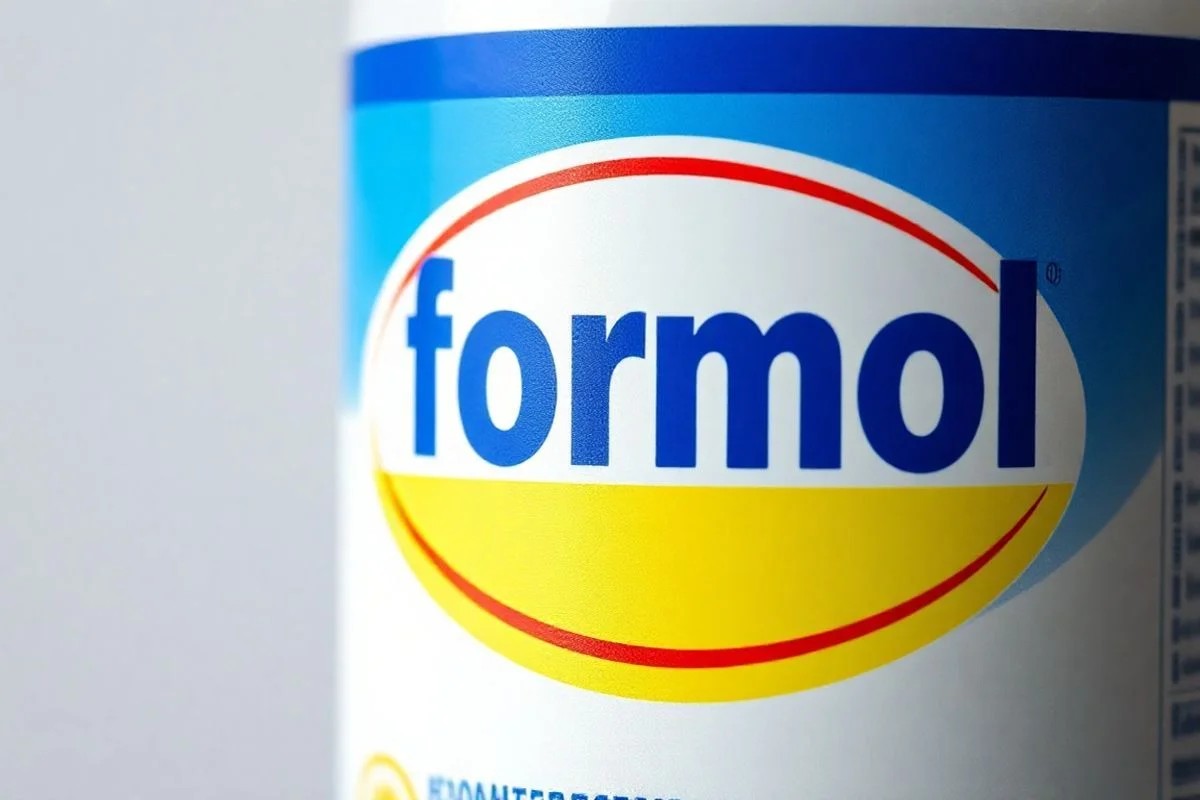 Rótulo de produto capilar destacando 'livre de formol' em português.