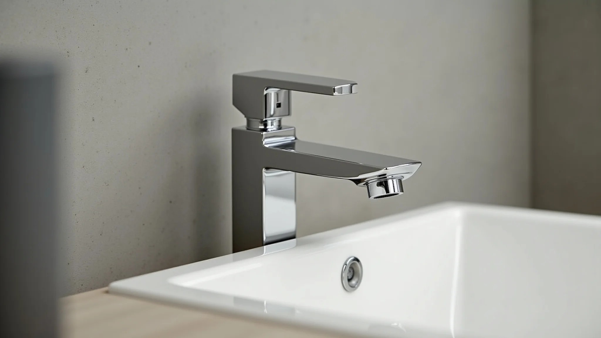 Detalhe de luminárias de banheiro com classificação IP44, design moderno.