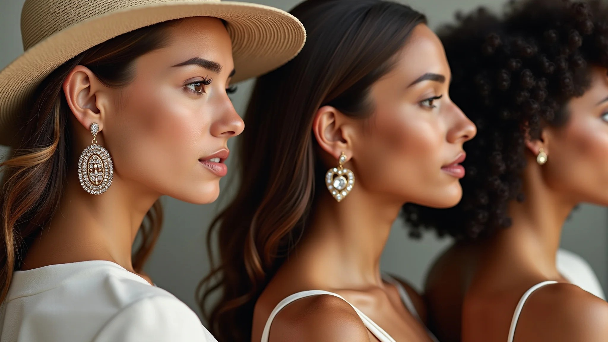 Acessórios elegantes usados por mulheres brasileiras.