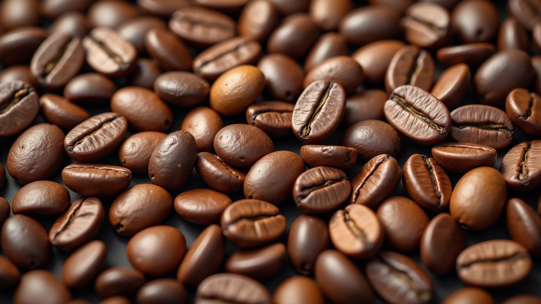 Grãos de café especial torrados, exibindo textura e aroma únicos.