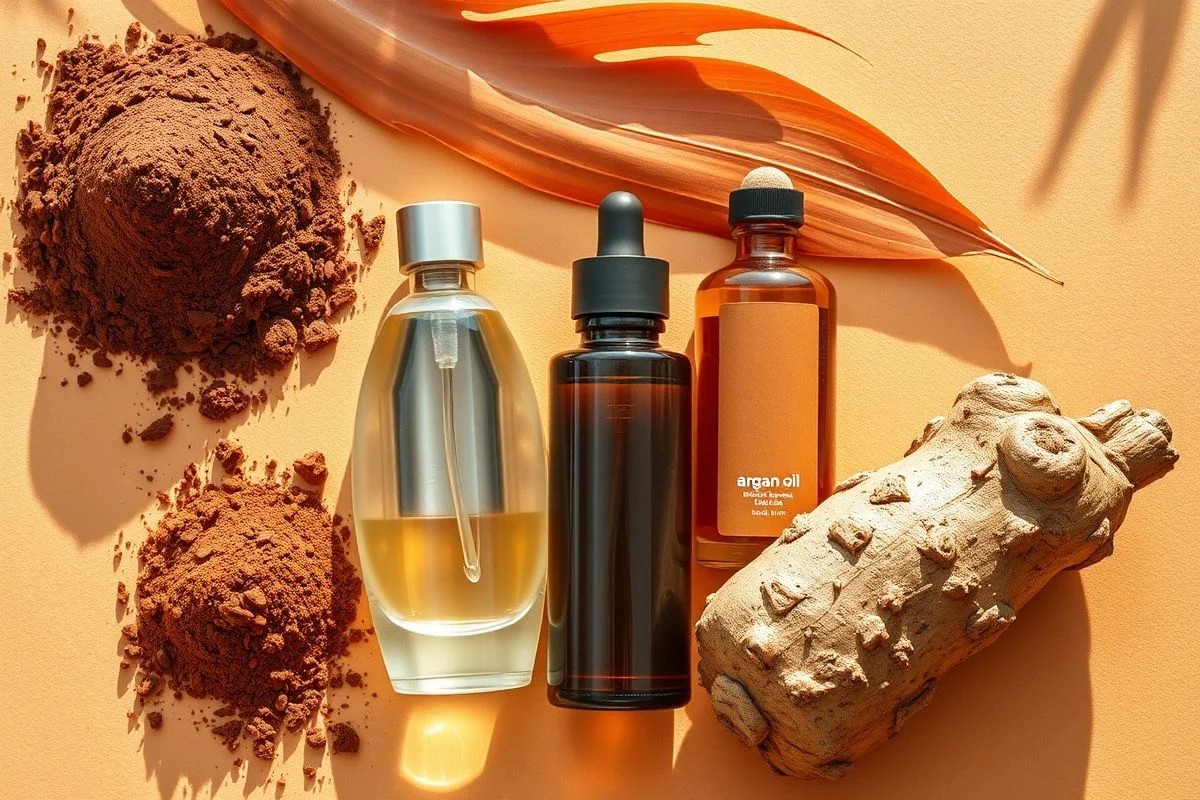 Colagem com cacau, queratina, argan e mandioca para tratamentos capilares.