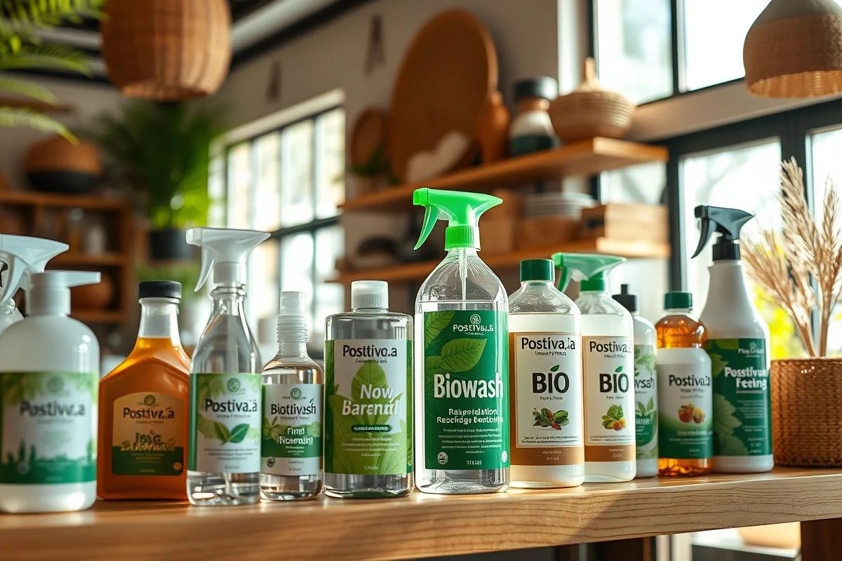 Produtos de limpeza naturais de marcas brasileiras.