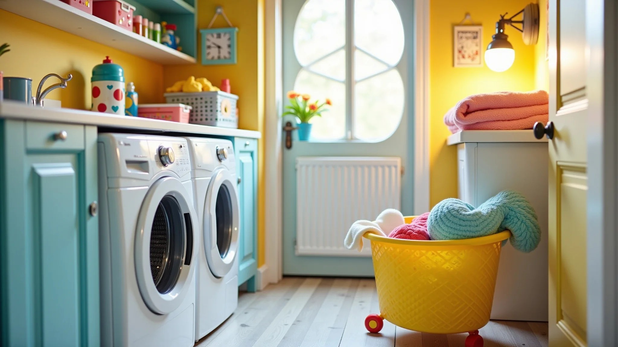 Cesto de roupa infantil divertido para incentivar a organização.
