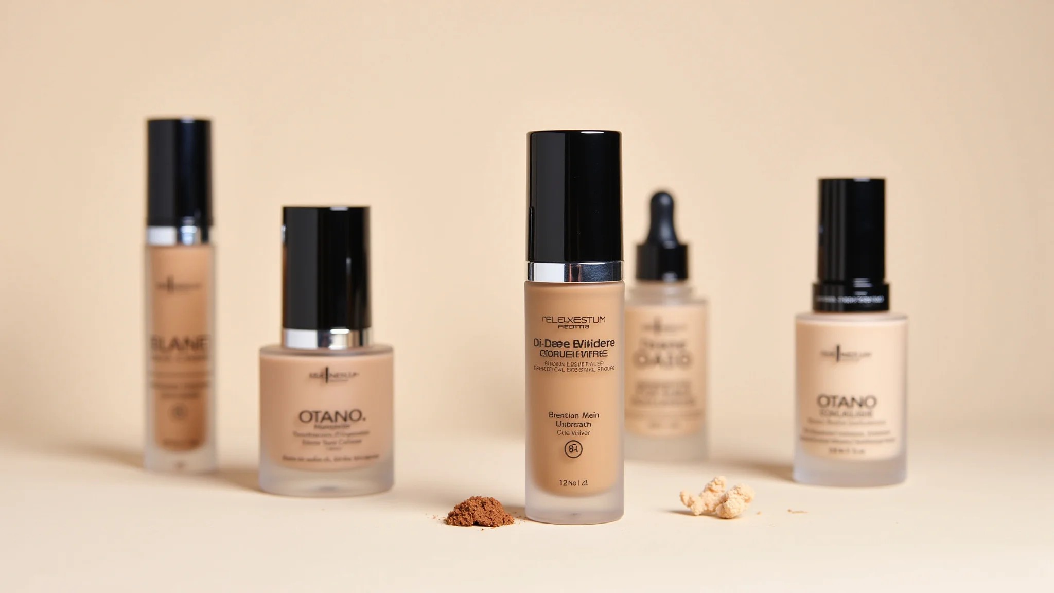 Variedade de corretivos oil-free para pele oleosa.
