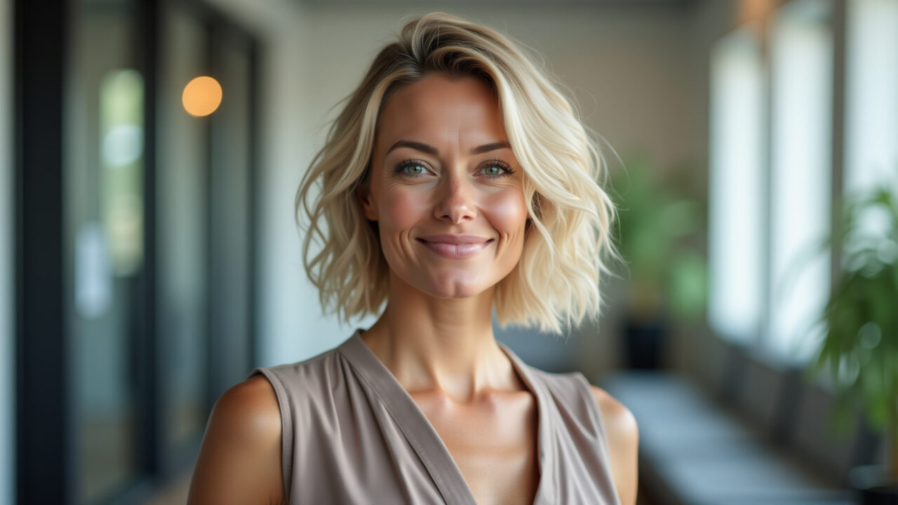 Short bob desfiado com leveza e movimento.