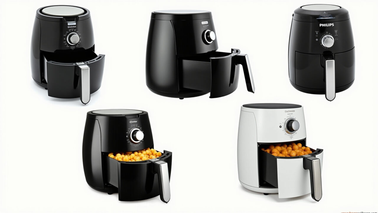 Modelos de air fryer Philips Walita, Mondial, Electrolux e Oster.