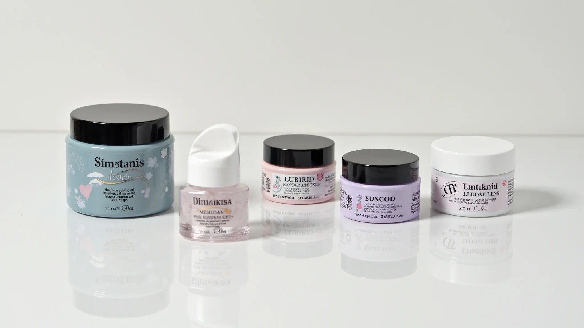 Variedade de produtos para unhas de gel: UV, LED e gel construtor.