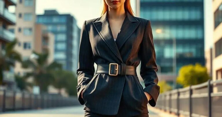 Cinto Largo Sobre o Blazer: Um Truque de Styling para Definir a Silhueta e Modernizar o Look