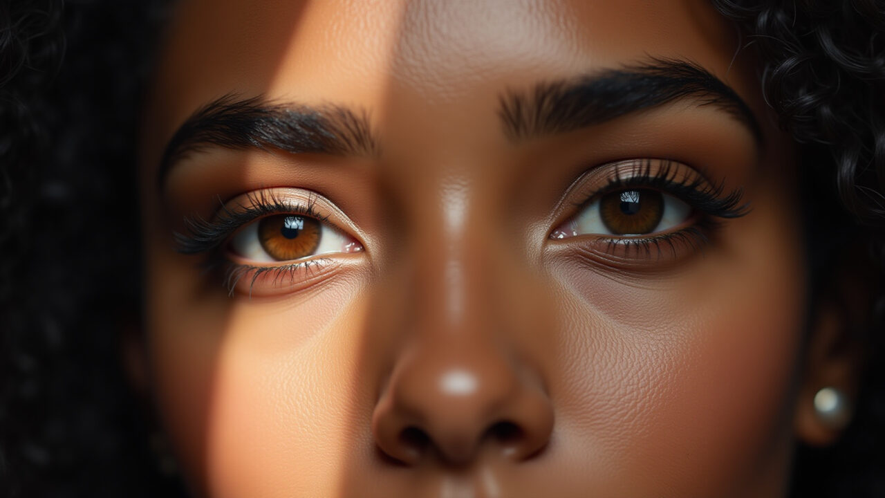 Contorno e iluminação para esculpir o olhar em olhos redondos.