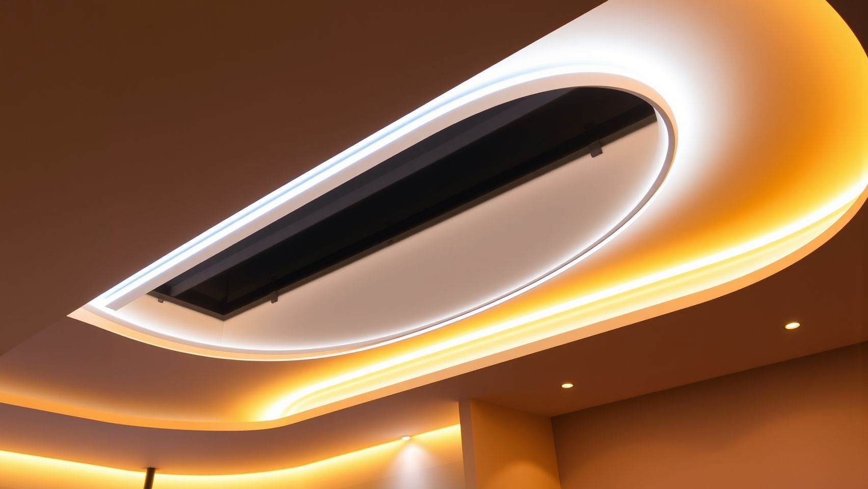 Fitas de LED para sanca de gesso: iluminação indireta, fácil instalação e economia de energia.