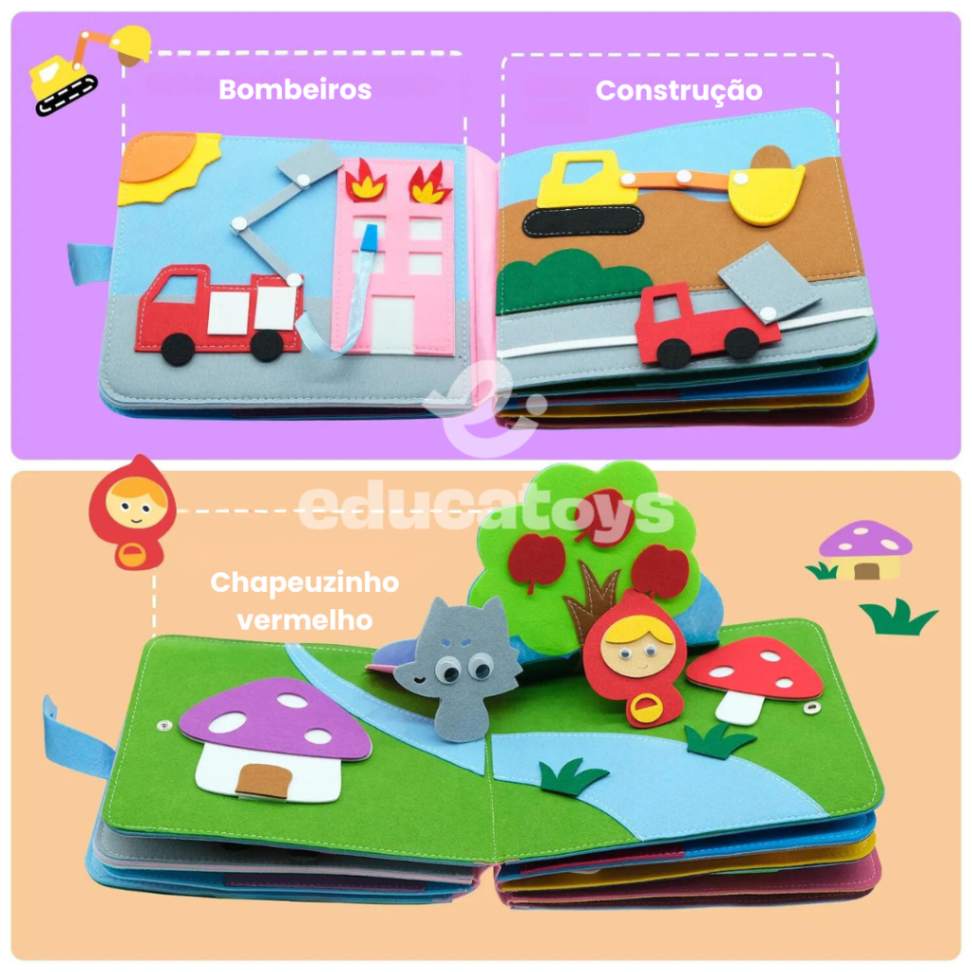 Livro Sensorial em Feltro para bebês ...