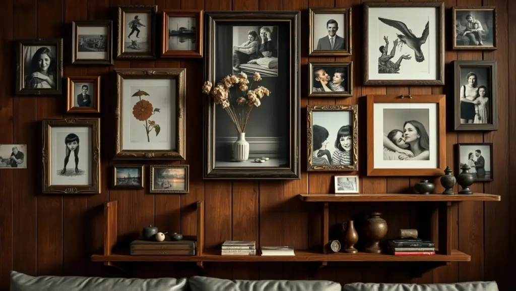 Decoração com Molduras Rústicas: Criando Galerias de Memórias Afetivas