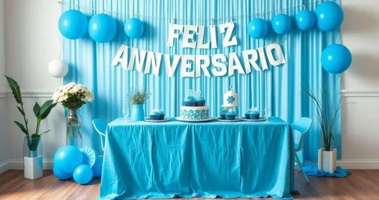 Decoração de Aniversário Simples para Homem: Detalhes em Azul