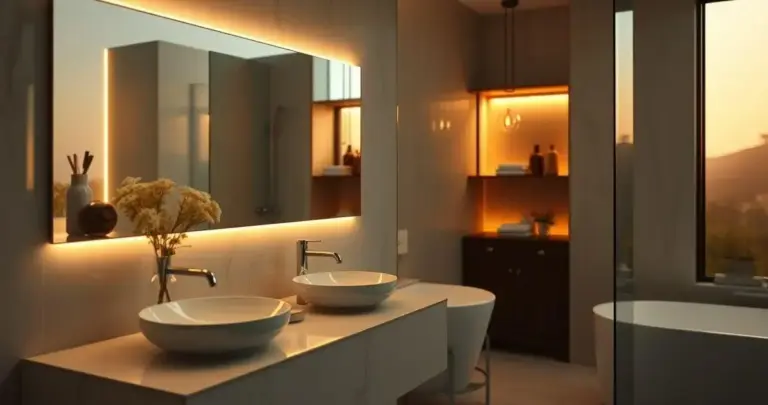 Nichos Iluminados: Destaque na Decoração do Banheiro