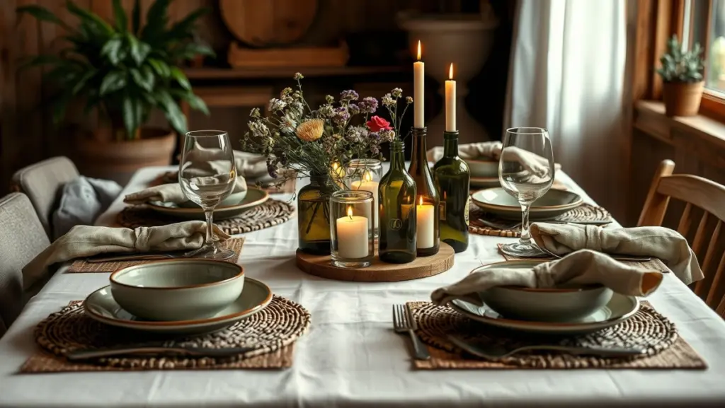 Decoração de Mesa de Jantar Sustentável: Ideias Eco-Friendly e Charmosas