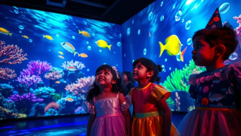 Decoração Fundo do Mar: Cenário Imersivo com Projeções