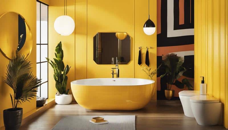 Decoração de banheiro amarelo | DecoraGPT