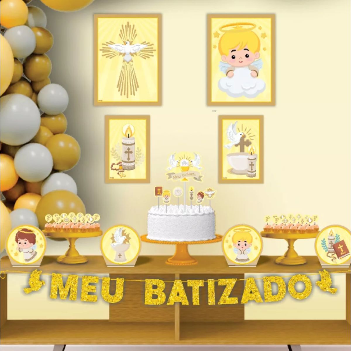 Decoração Meu batizado Infantil Meu ...