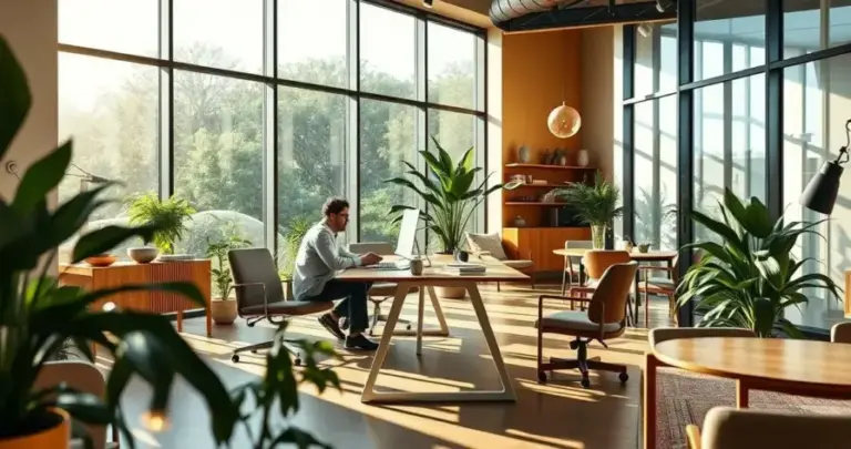 O segredo do design de interiores para escritórios que dobram a produtividade