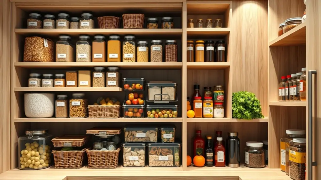 Despensa Compacta: Maximizando o Armazenamento de Alimentos na Cozinha Americana