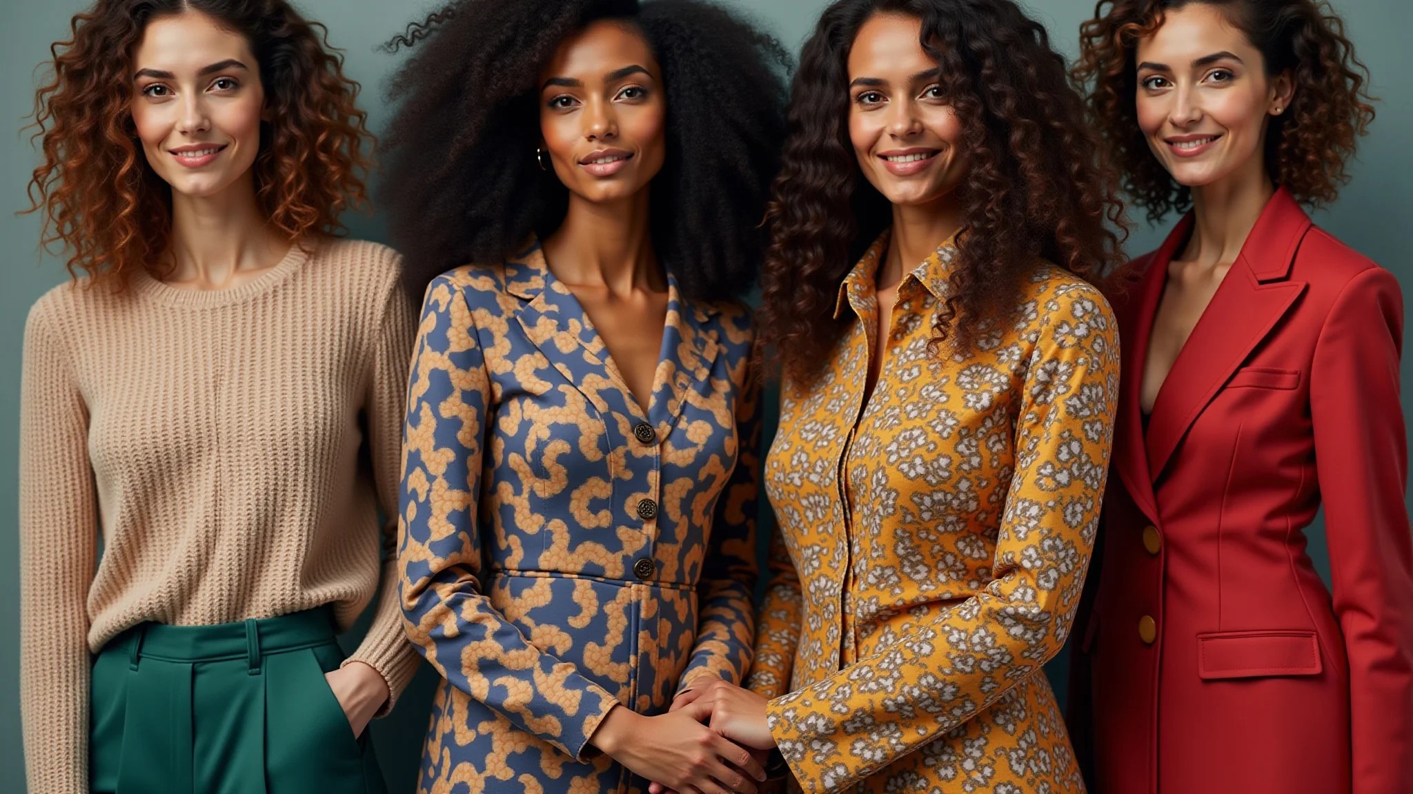 Tecidos e texturas elegantes em roupas usadas por mulheres brasileiras.