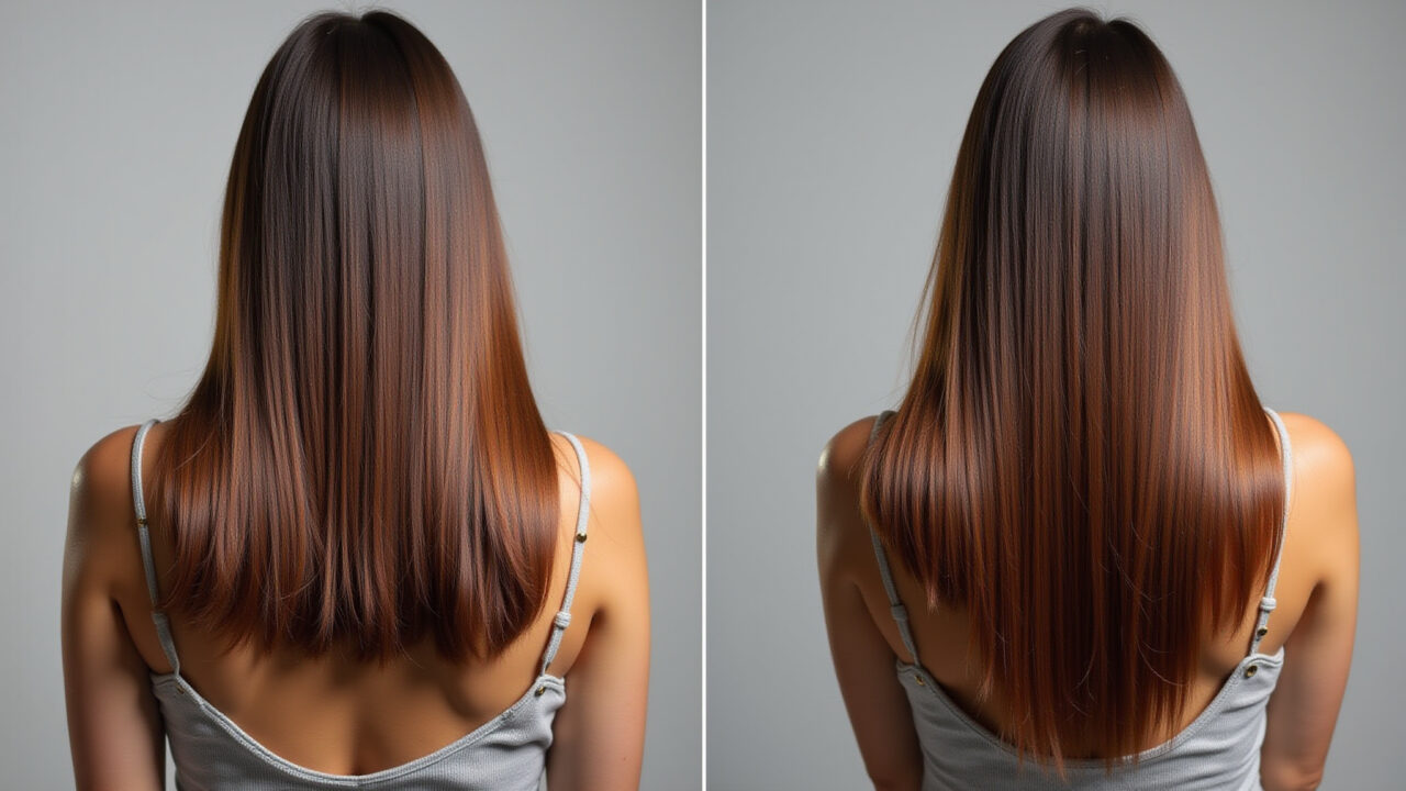 Cabelo ressecado sendo revitalizado com glicerina.