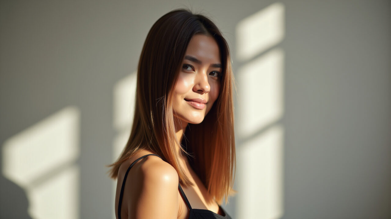 Long bob reto: visual clean e moderno.