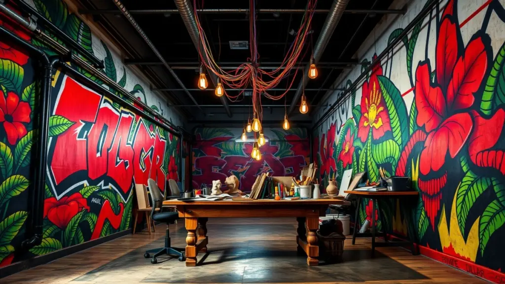 Eletroduto Aparente e Arte Urbana: Integração com Grafites e Murais
