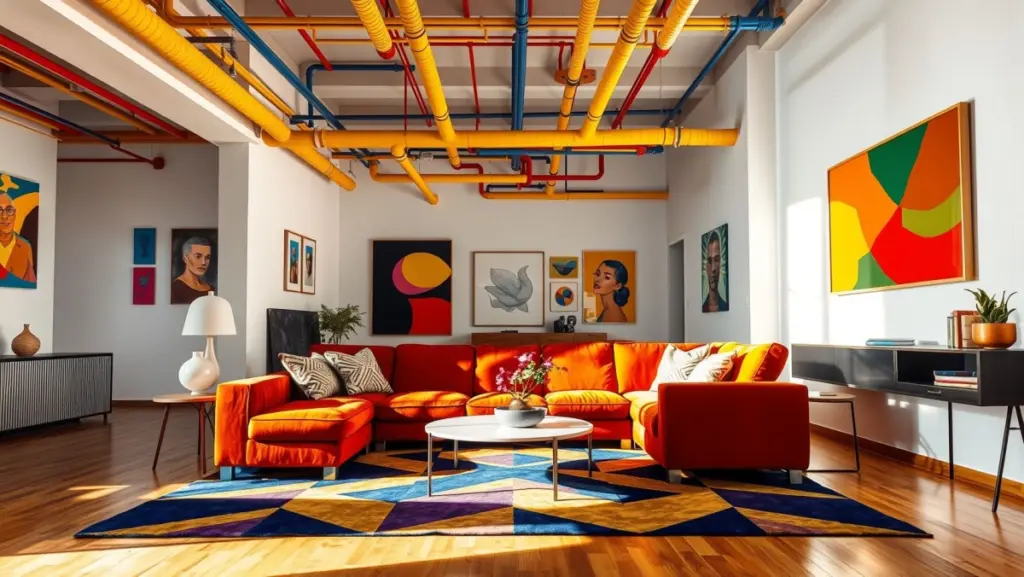 Eletroduto Aparente e Cores Vibrantes: Alegria e Personalidade