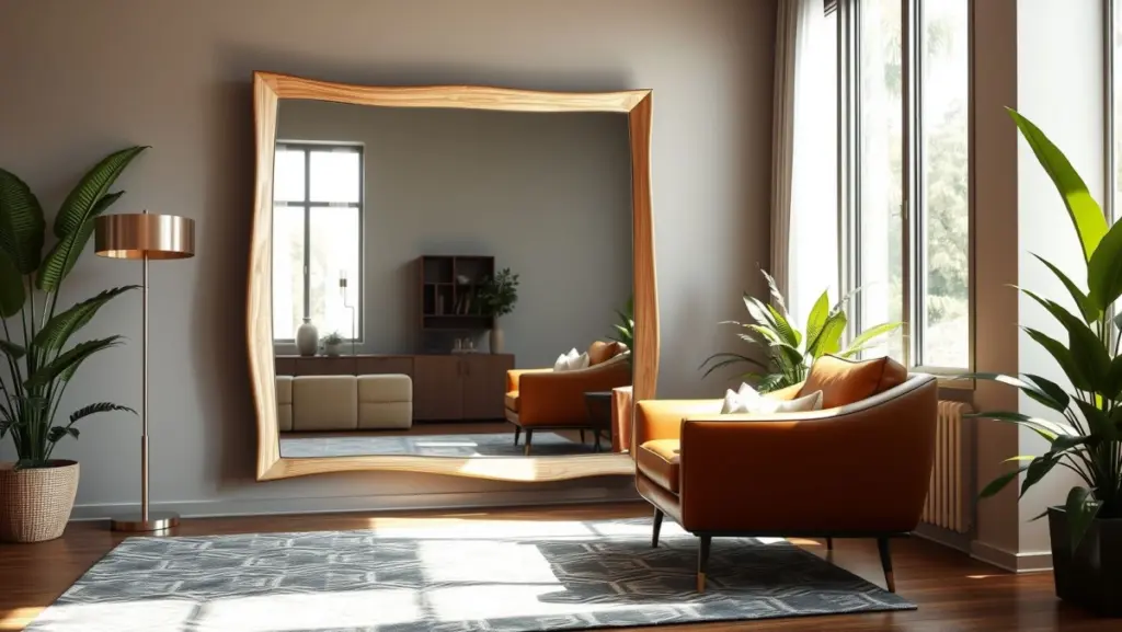 Espelhos Decorativos Para Sala: Ampliação e Design