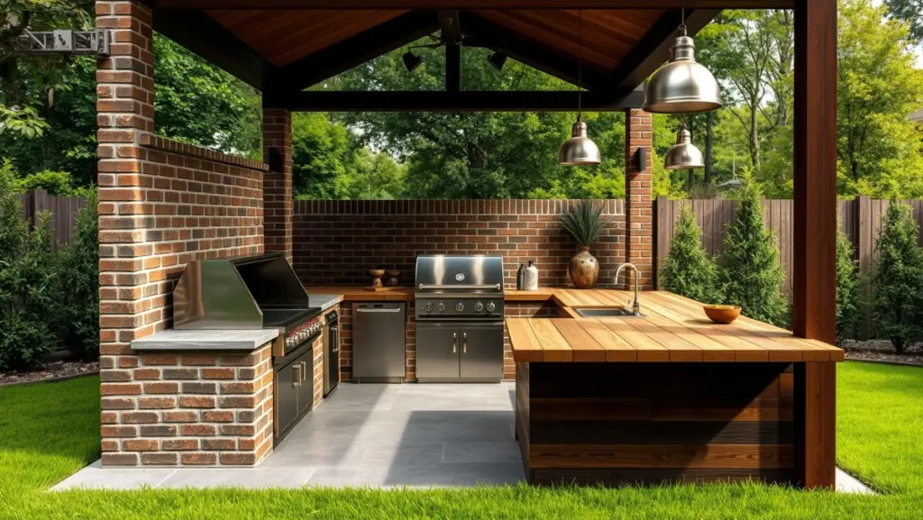 Estilo Rústico Moderno: Cozinha Gourmet Externa Aconchegante