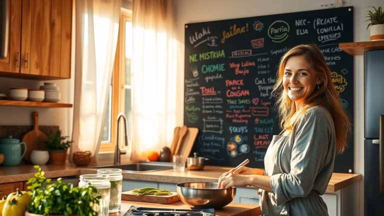 Parede de Lousa na Cozinha: O Segredo para uma Decoração Criativa e Super Organizada!