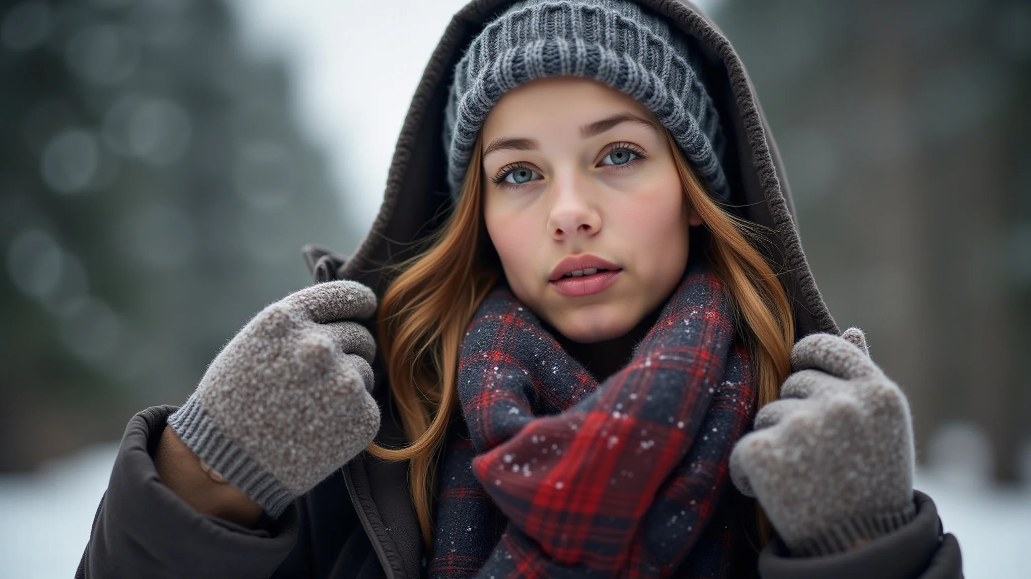 Essenciais para festival de rock no inverno: casaco quente, gorro, luvas e cachecol.