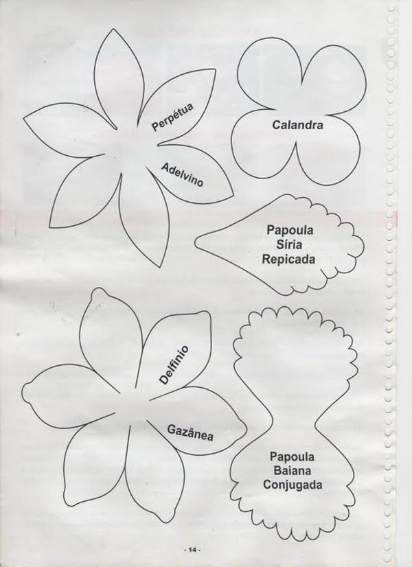 63 Moldes de flores para imprimir ...