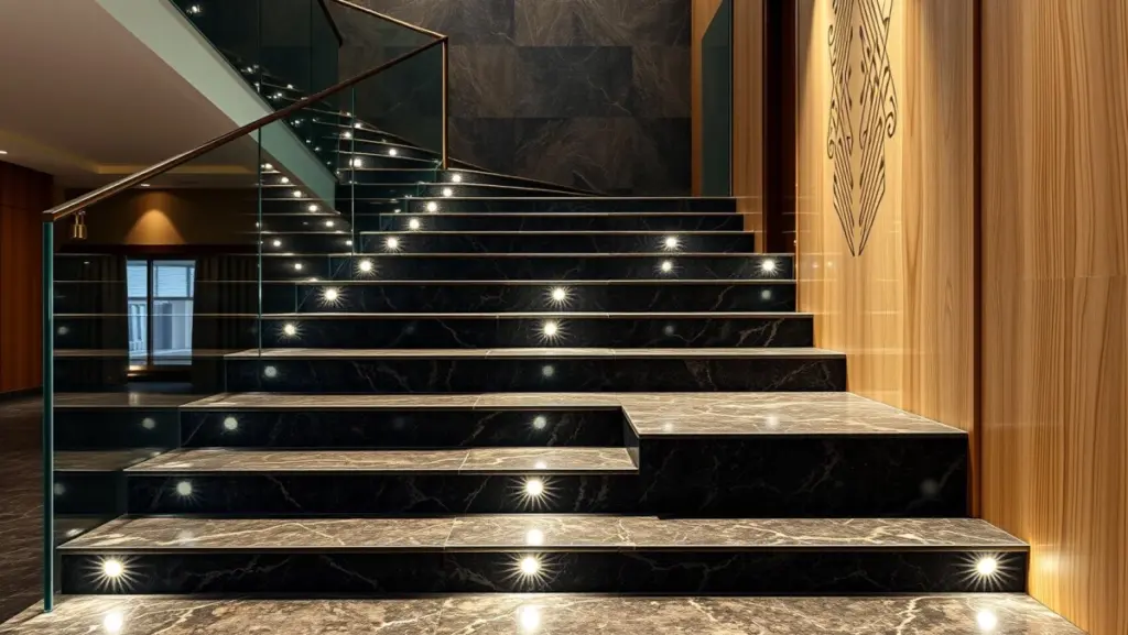 Granito Via Láctea: Escadas Internas e Externas com Design Exclusivo