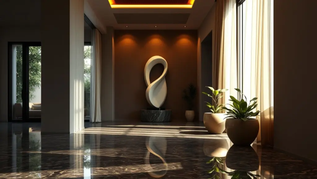 Granito Via Láctea: Integração com Iluminação Natural e Artificial